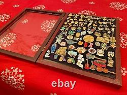 100+ Pins Set Lot In Original Hard Rock Cafe New Display Box Great For Gift