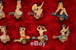 12 Hard Rock Cafe PINS Set PIN UP GIRL Online Series L100 guitar bikini lingerie