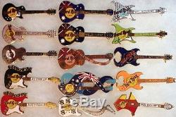 15 Hard Rock Cafe MELBOURNE 1990s GUITAR PIN Collection LOT HRC HTF Rares! Y2K