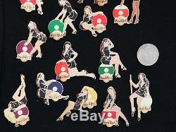 16 Hard Rock Cafe Pins Online POOL GIRLS Series COMPLETE SET 8 Ball
