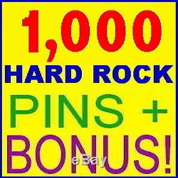 1,000 PINS! Hard Rock Cafe HUGE Pin Collection BIG LOT