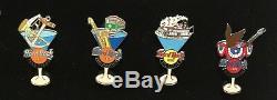 2002 Hard Rock Cafe Martini Glass Series USA Cafe's Complete (43) Pin Le Set