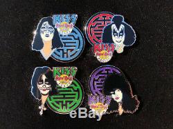 2005 Hard Rock Cafe Japan KISS Pin Complete Set Of 4