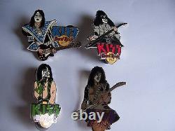 2005 Kiss Jam Series Hard Rock Cafe Pin Set Of 4 Pins Limited Edition 200 Rare