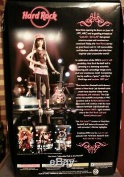 2006 Pink Label Barbie Hard Rock Cafe Guitar/Pink Camo w Collector Pin NIB