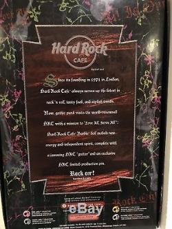 2008 HARD ROCK CAFE Gothic Barbie Doll/HRC Collector Pin Gold Label