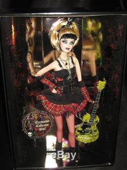 2008 Hard Rock Cafe Gothic Barbie Doll/hrc Collector Pin Gold 