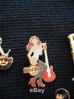 2009 Hard Rock Cafe Boston Sexy Pin Up Girls Complete Collection Rare Le Pins