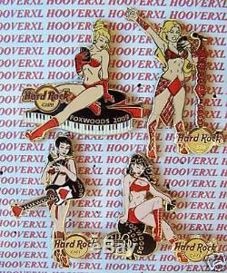 2009 Hard Rock Cafe Foxwoods Sexy Poker Girls(4) Pin Set