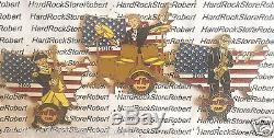 2016 Hard Rock Cafe Philadelphia Washington/lincoln/jefferson Band USA Flag Pin