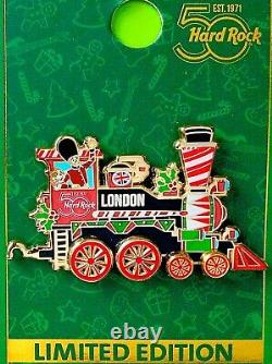 2021 Hard Rock Cafe 50th Anniversary Christmas Holiday Train Series (6) Pin Set