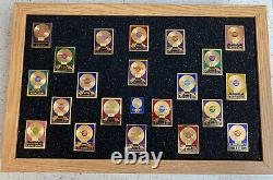 22 Hard Rock Record Pins Board Collection Lot Los Angeles. San Diego, Hollywood