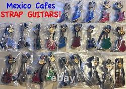23 Hard Rock Cafe MEXICO 2000s Strap Guitars PIN Mexican Cafes & Many Variations