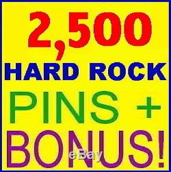 2,500 PINS! Hard Rock Cafe HUGE Pin Collection BIG LOT