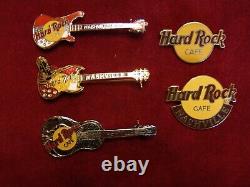 2nd Listing for 5 HARDROCK CAFE Nashville, Tennessee Pins from 1996