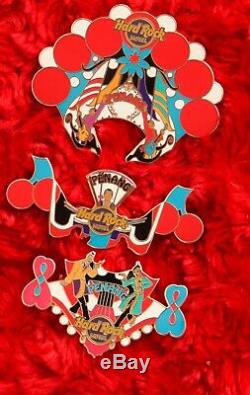 3 Hard Rock Cafe Pins PENANG Hotel Puzzle Set LE200 Mask dancer carnival Culture
