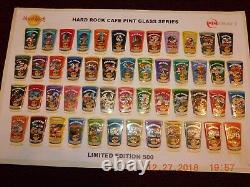 50-pin Hard Rock Cafe Pint Glass Series Pin Set Complete U. S. /canada Set Mint