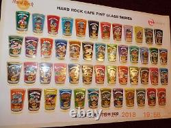 50-pin Hard Rock Cafe Pint Glass Series Pin Set Complete U. S. /canada Set Mint