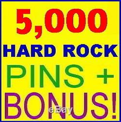 5,000 PINS! Hard Rock Cafe HUGE Pin Collection BIG LOT