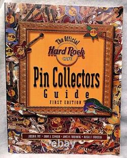 65 HARD ROCK COLLECTOR PINS, LEATHER KEY WEST CASE, PIN COLLECTOR GUIDE 1st ED