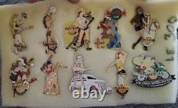 ALL LIMITED EDITION 1 OF 300 Hard Rock Cafe 10 Pin Sexy Pinup Girl Lot