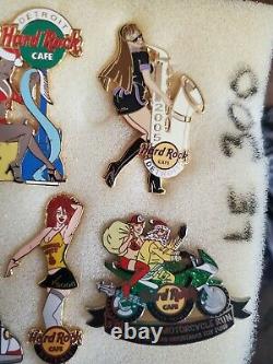 ALL LIMITED EDITION 1 OF 300 Hard Rock Cafe 10 Pin Sexy Pinup Girl Lot