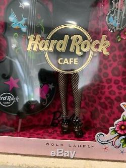 BARBIE 2009 Hard Rock Cafe Barbie Rockabilly RARE Gold Label N6606 with Pin