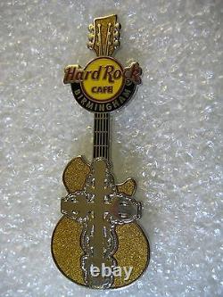 BIRMINGHAM, Hard Rock Cafe pin, CROSS Guitar, VHTF, Closed Cafe