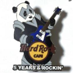 Buy+1 -$20 Hard Rock Cafe Panda 5 YEARS & ROCKIN' Guitar Drum Pin Badge Uyeno