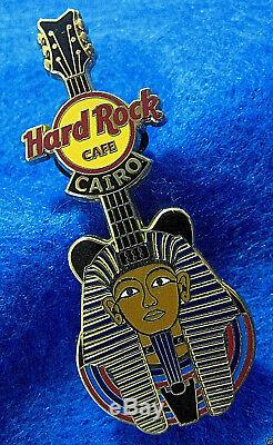 CAIRO ANCIENT EGYPT KING TUTANKHAMUN PHARAOH GOLD MASK GUITAR Hard Rock Cafe PIN