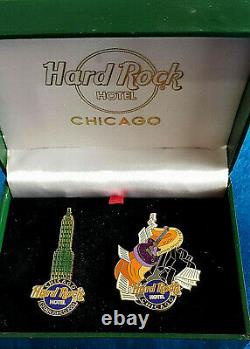 CHICAGO HOTEL GRAND OPENING TEAM STAFF SET BOXED 2004 Hard Rock Cafe PIN LE
