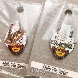 Complete set HARD ROCK CAFE JAPAN 3D Hello Pin Series 8 pins Japanese Hello