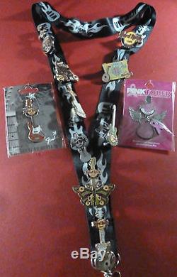 Cyprus Hard Rock Cafe 11 Pins & Lanyard Backstage Pass, Discontinued