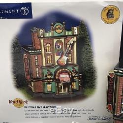 Dept 56 Hard Rock Cafe Snow Village Signed with Pin 55324 Retired
