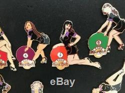 HARD ROCK CAFE 2005 Online SEXY GIRL Pool Ball Complete Series 16 PINS