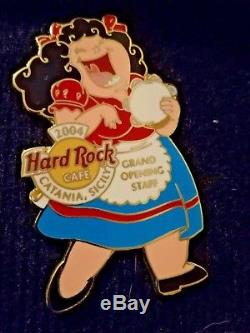 HARD ROCK CAFE CATANIA GRAND OPENING STAFF SICILIAN LADY With TAMBOURINE 2004 PIN