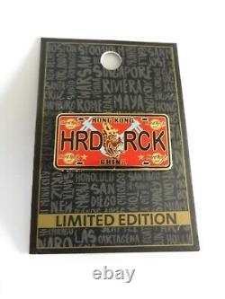 HARD ROCK CAFE HONG KONG LICENSE PLATE HRC SERIES PIN (Missing letter A)