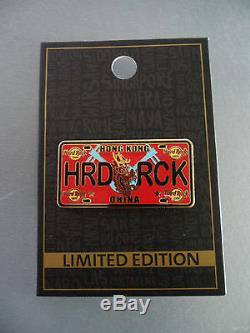 HARD ROCK CAFE HONG KONG LICENSE PLATE HRC SERIES PIN (Worldwide LE. 100)