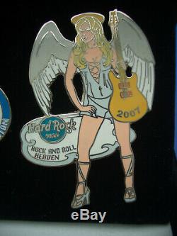 HRC Hard Rock Park Myrtle Beach Grand Opening Set 2007 5 Pins New OVP Cafe Girl