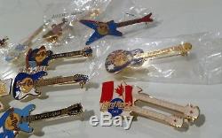 Hard Rock Cafe 13 Guitar Pin Lot Collection Pins 2000 Niagara Falls Sunrise Rare