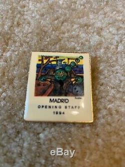 Hard Rock Cafe 1994 Madrid Grand Opening Staff Pin Very Rare FC Parry