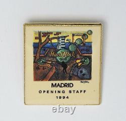Hard Rock Cafe 1994 Rare Madrid Opening Staff Pin Awesome