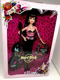 Hard Rock Cafe 2009 Gold Label Barbie Doll with Collector Pin 50th anniversary