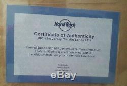 Hard Rock Cafe 2014 NBA JERSEY GIRLS SERIES 33 PINS with 1Prototype LE 15 FRAME