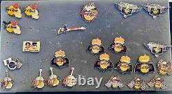 Hard Rock Cafe 24 Assorted Halloween, Xmas and 4th of July pins