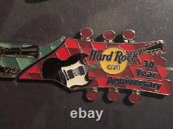 Hard Rock Cafe 30th Anniversary Guitar And Pick Puzzle Pin Set (Framed 289/500)