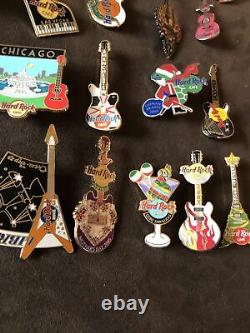 Hard Rock Cafe 50 Worldwide Assorted Pins RARE Lot! Guitar Drums Cars VINTAGE