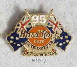 Hard Rock Cafe 95 Melbourne Grand Opening + Opening Staff Pin Set (2)