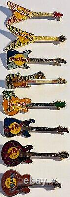 Hard Rock Cafe ACAPULCO 1990s 2000s 8 Rare GUITAR Collection Group PIN Lot Set 1