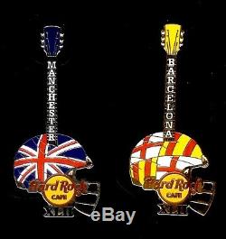 Hard Rock Cafe AMERICAN FOOTBALL GUITAR XLII 2008. EUROPE SET of 15 Pins RARE